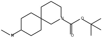 2-Azaspiro[5.5]undecane-2-carboxylic acid, 9-(methylamino)-, 1,1-dimethylethyl ester Struktur