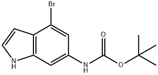 tert-butyl N-(4-bromo-1H-indol-6-yl)carbamate Struktur