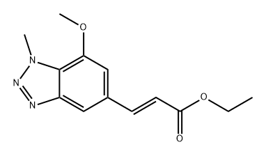 2-Propenoic acid, 3-(7-methoxy-1-methyl-1H-benzotriazol-5-yl)-, ethyl ester, (2E)- Struktur