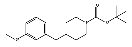 1-Piperidinecarboxylic acid, 4-[(3-methoxyphenyl)methyl]-, 1,1-dimethylethyl ester Struktur