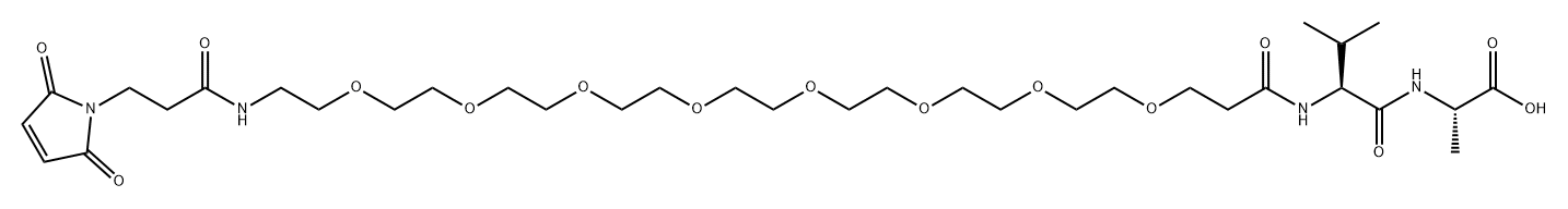 L-Alanine, N-[31-(2,5-dihydro-2,5-dioxo-1H-pyrrol-1-yl)-1,29-dioxo-4,7,10,13,16,19,22,25-octaoxa-28-azahentriacont-1-yl]-L-valyl- Struktur