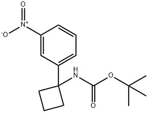 Carbamic acid, [1-(3-nitrophenyl)cyclobutyl]-, 1,1-dimethylethyl ester (9CI) Struktur