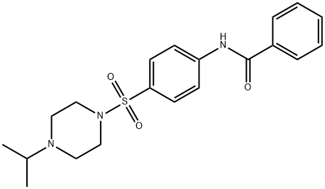 Benzamide, N-[4-[[4-(1-methylethyl)-1-piperazinyl]sulfonyl]phenyl]- Struktur