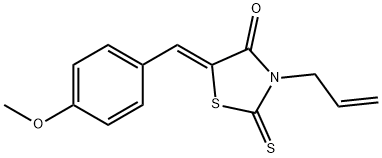 (5Z)-5-[(4-methoxyphenyl)methylidene]-3-prop-2-enyl-2-sulfanylidene-1,3-thiazolidin-4-one Struktur