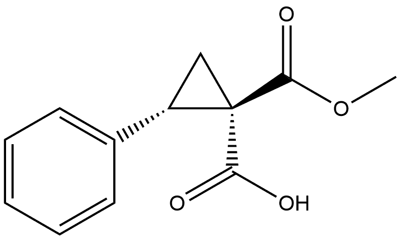 1,1-Cyclopropanedicarboxylic acid, 2-phenyl-, monomethyl ester, (1S-trans)- (9CI)