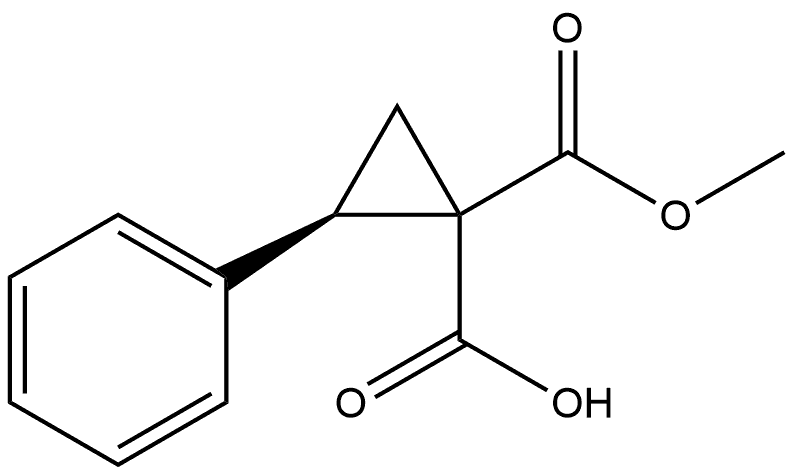 1,1-Cyclopropanedicarboxylic acid, 2-phenyl-, 1-methyl ester, (1R,2R)-