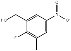 Benzenemethanol, 2-fluoro-3-methyl-5-nitro- Struktur