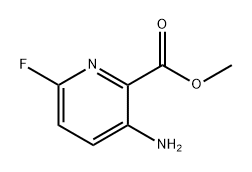 2-Pyridinecarboxylic acid, 3-amino-6-fluoro-, methyl ester Struktur