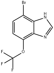 4-Bromo-7-(trifluoromethoxy)-1H-benzimidazole Struktur