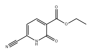 3-Pyridinecarboxylic acid, 6-cyano-1,2-dihydro-2-oxo-, ethyl ester Struktur