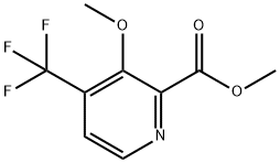 2-Pyridinecarboxylic acid, 3-methoxy-4-(trifluoromethyl)-, methyl ester Struktur