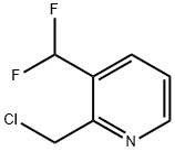 Pyridine, 2-(chloromethyl)-3-(difluoromethyl)- Struktur