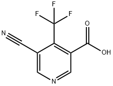 5-Cyano-4-(trifluoromethyl)nicotinic acid Struktur