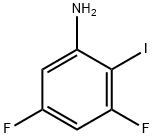 Benzenamine, 3,5-difluoro-2-iodo- Struktur