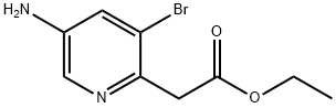 Ethyl 5-amino-3-bromopyridine-2-acetate Struktur