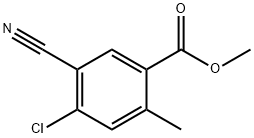 Benzoic acid, 4-chloro-5-cyano-2-methyl-, methyl ester Struktur