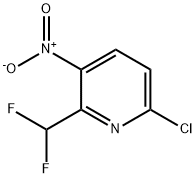 Pyridine, 6-chloro-2-(difluoromethyl)-3-nitro- Struktur