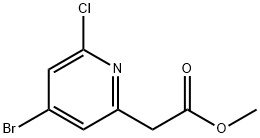 2-Pyridineacetic acid, 4-bromo-6-chloro-, methyl ester Struktur