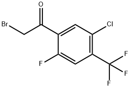 5'-Chloro-2'-fluoro-4'-(trifluoromethyl)phenacyl bromide Struktur