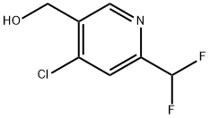 3-Pyridinemethanol, 4-chloro-6-(difluoromethyl)- Structure