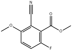 Benzoic acid, 2-cyano-6-fluoro-3-methoxy-, methyl ester Struktur