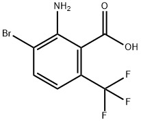 2-Amino-3-bromo-6-(trifluoromethyl)benzoic acid Struktur