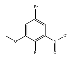 Benzene, 5-bromo-2-fluoro-1-methoxy-3-nitro- Struktur