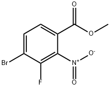 Benzoic acid, 4-bromo-3-fluoro-2-nitro-, methyl ester Struktur