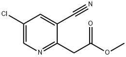 2-Pyridineacetic acid, 5-chloro-3-cyano-, methyl ester Struktur