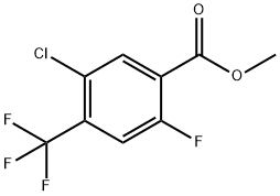 Benzoic acid, 5-chloro-2-fluoro-4-(trifluoromethyl)-, methyl ester Struktur