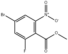 Benzoic acid, 4-bromo-2-fluoro-6-nitro-, methyl ester Struktur