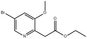 2-Pyridineacetic acid, 5-bromo-3-methoxy-, ethyl ester Struktur