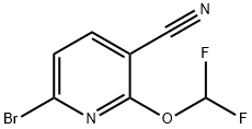 6-Bromo-2-(difluoromethoxy)nicotinonitrile Struktur