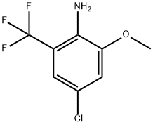 Benzenamine, 4-chloro-2-methoxy-6-(trifluoromethyl)- Struktur