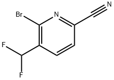 2-Pyridinecarbonitrile, 6-bromo-5-(difluoromethyl)- Struktur