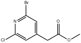 4-Pyridineacetic acid, 2-bromo-6-chloro-, methyl ester Struktur