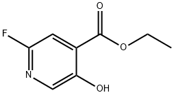 4-Pyridinecarboxylic acid, 2-fluoro-5-hydroxy-, ethyl ester Struktur