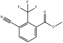 Benzoic acid, 3-cyano-2-(trifluoromethyl)-, methyl ester Struktur