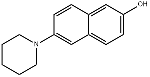 2-Naphthalenol, 6-(1-piperidinyl)- Struktur