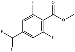 Benzoic acid, 4-(difluoromethyl)-2,6-difluoro-, methyl ester Struktur