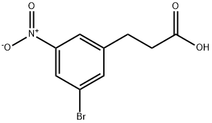 Benzenepropanoic acid, 3-bromo-5-nitro- Struktur