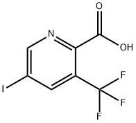 2-Pyridinecarboxylic acid, 5-iodo-3-(trifluoromethyl)- Struktur