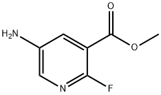 3-Pyridinecarboxylic acid, 5-amino-2-fluoro-, methyl ester Struktur