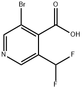 4-Pyridinecarboxylic acid, 3-bromo-5-(difluoromethyl)- Struktur