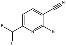 3-Pyridinecarbonitrile, 2-bromo-6-(difluoromethyl)- Struktur