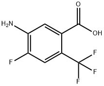 Benzoic acid, 5-amino-4-fluoro-2-(trifluoromethyl)- Struktur