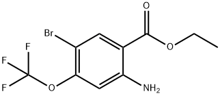 Benzoic acid, 2-amino-5-bromo-4-(trifluoromethoxy)-, ethyl ester Struktur