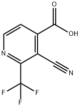 4-Pyridinecarboxylic acid, 3-cyano-2-(trifluoromethyl)- Struktur