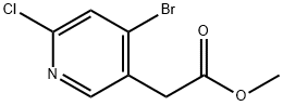 3-Pyridineacetic acid, 4-bromo-6-chloro-, methyl ester Struktur