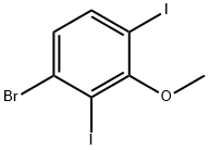 3-Bromo-2,6-diiodoanisole Struktur